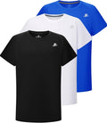 DEVOROPA Youth Boys Compression Shirt Long/Short Sleeve Football Baseball Undershirt Quick Dry Kids Sports Baselayer Crewneck