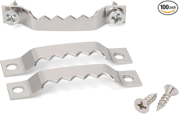 Small Sawtooth Picture Hangers 100 Pack Steel Sawtooth Hangers by BuildSuperHomeByYourself