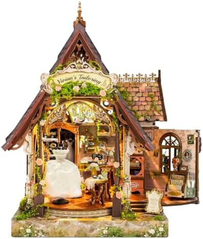 Book Nook Dream Dress Studio Miniature House Kit with LED Lights
