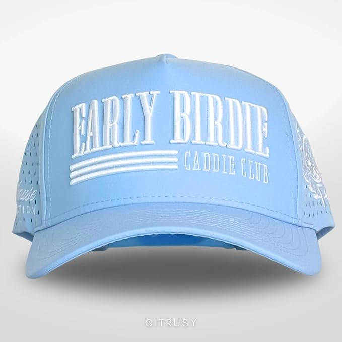 CITRUSY Athletic Trucker Golf Hat | Performance Mens 5 Panel Cap | Cool Breathable Waterproof Workout Running Snapback