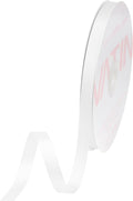 VATIN 3/8 inches Double Faced White Polyester Satin Ribbon by VATIN
