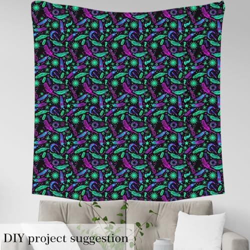jejeloiu Halloween Crow Upholstery Fabric Soft 10 Yards