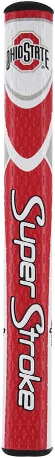 SuperStroke NCAA Golf Putter Grip, Ohio State University (Mid Slim 2.0) | Cross-Traction Surface Texture and Oversized Profile | Even Grip Pressure for a More Consistent Stroke | Non-Slip Grip