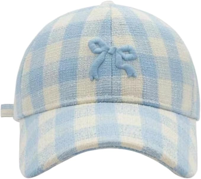 Sumleno Womens Trendy Cute Bow Baseball Cap Y2k Aesthetic Preppy Sun Cap Hiking Travel Trucker Hat Accessories