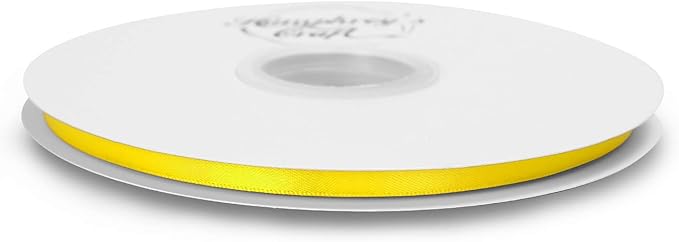 Humphrey's Craft 1/4 Inch Daffodil Yellow Double Faced Satin Ribbon - Image 3