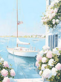 GOUOYANA Paint By Numbers Kit for Adults-Sailboat Coastal Landscape Canvas