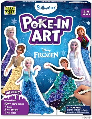 Skillmatics Poke-in Art – Disney Frozen, Wood Craft Kit, Gift for Kids