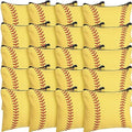 Eccliy 20 Pcs Softball Makeup Bags Bulk Sport Team Gifts Softball Cosmetic Bag Accessories for Women Toiletry Zipper Pouch Travel Canvas Gifts Stuff for Team Party Players