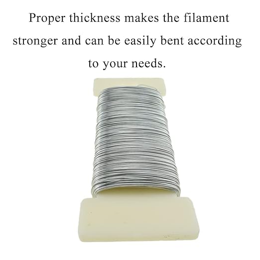 HAHIYO 26Gauge Silver 3 Rolls Total 115 Yards Metal Floral Wire Flexible Paddle - Image 4