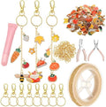 VioraWhite 213 Pcs Fall Theme Lip Gloss Keychain Making Kit