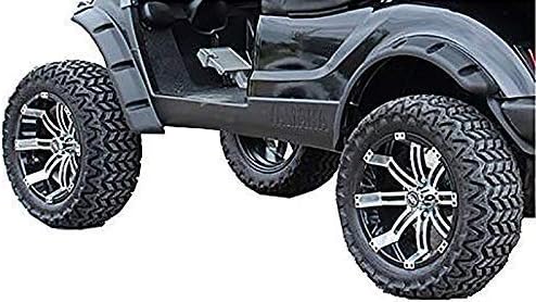 10L0L Golf Cart Front Rear Fender Flares for Yamaha G14, G16, G19, G22, with Metal Hardware, Set of 4(Not fit modified models)