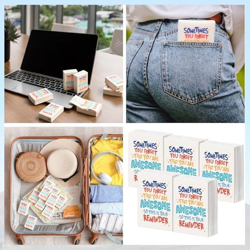 Outus 50 Pack Inspirational Pocket Tissues Travel Size for School Classroom