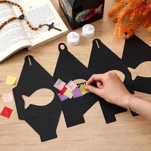 Simgoing 12 Set Christian Fish Lantern DIY Faith Jesus Tissue Paper Craft
