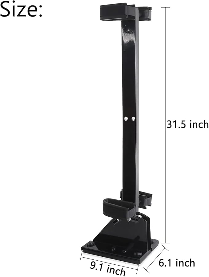 10L0L Universal Golf Cart Gun Holder for EZGO, Club Car, Yamaha, and UTV, Stand-Up Adjustable Floor Mount Gun Rack with Quick Release, Rifle & Hunting Gun Storage Accessory