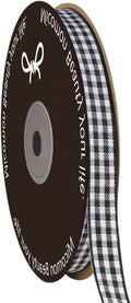 Buffalo Check Ribbon Black and White Gingham Ribbon 25 Yards by Micomon