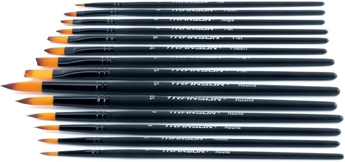Transon 14pcs Artist Paint Brushes - Image 5