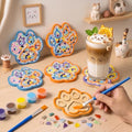 luperasol 6PCS DIY Cat Paw Mosaic Tiles, Mixed Color Mosaic Coaster Kit