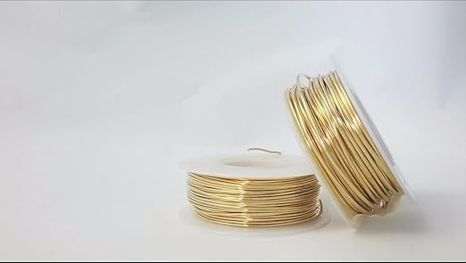 22 Gauge, Jeweler's Brass Wire, Round Dead Soft CDA #230 Alloy Jewelry Grade - - Image 2