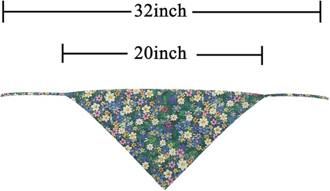Dog Bandana Reversible Triangle Bibs Scarf Accessories Flower for Cats Pets Animals