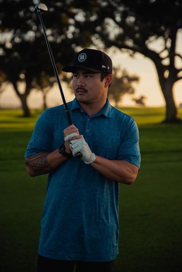 BRIMZ Golf Performance Hat - Tee Holder & Magnetic Ball Marker - Breathable, Sweat & Water Resistant Golfing Snapback Hat