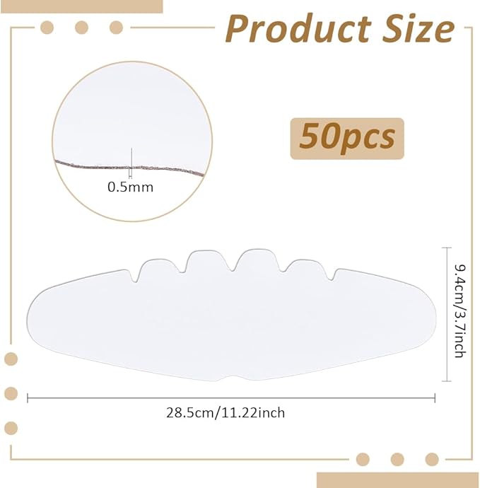 FINGERINSPIRE 50 Pcs Baseball Caps Inserts Shapers 3.7x11.2inch White Baseball Caps Inserts Universal Cap Inner Liner Cardboard Hat Support Brim Holder for Fitted Ball Sports Cap Insert