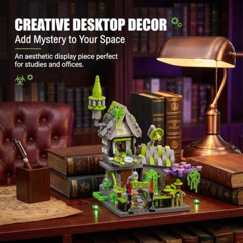 Frankenstein Lab Building Set, 758 Pcs Mini Halloween Building Toy