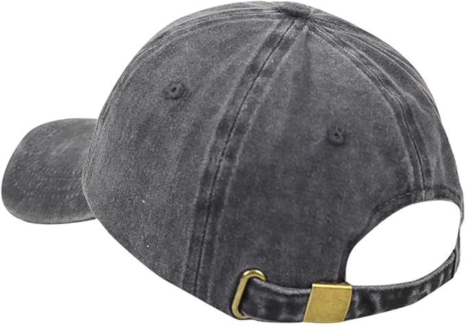 Farm Hair Don't Care Hat, Adjustable Washed Cotton Embroidered Adjustable Farm Windmill Baseball Cap for Women Men
