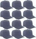 ZH 12 PC 5 Panel Baseball caps, Bulk Baseball caps, Customizable DIY Design, Wholesale Caps, One-Size-Fits-All