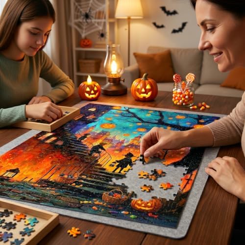 1000 Piece Puzzle for Adults - Halloween Treat Town - Trick or Treat Kids
