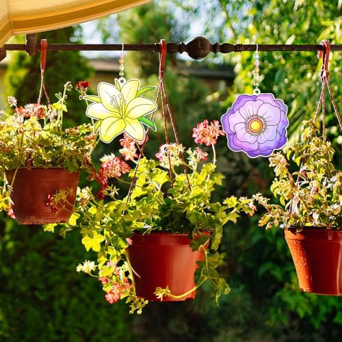 Dunzoom 30 Set Flower Suncatcher Kit Spring DIY Paint Craft Sun Catcher