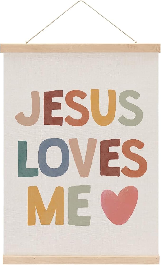 Christian Decor Boho Poster Hanger, Jesus Religious Wall Decor, Christian Gifts by Unknown