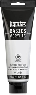 Liquitex BASICS Acrylic Paint, 250ml Tube, Transparent Mixing White by Liquitex