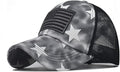 Criss Cross Hat Washed Distressed Baseball Cap Ponytail Hat High Messy Bun Ponycap for Women