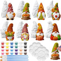 8 Pcs Fall Gnome Ceramics to Paint Thanksgiving DIY Painting Kit