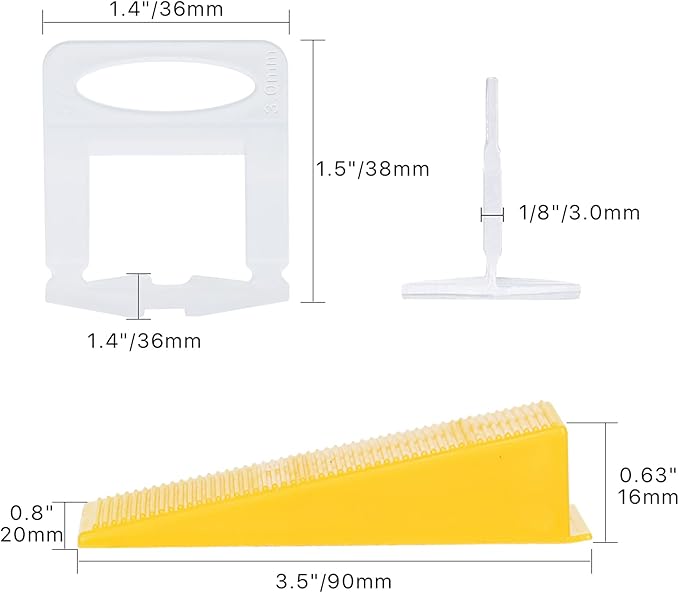 Tile Leveling System with Tile Plier 600Pcs Piece Tile Spacers Clips 200Pcs - Image 2
