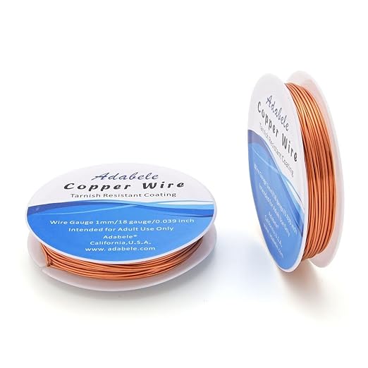 Adabele 32 Feet Premium Tarnish Resistant Round Bare Raw Jewelry Copper Wire - Image 2
