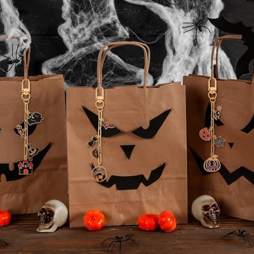 Tondiamo 266 Pcs Halloween Keychain Making Kit Bat DIY Keychain Craft Gift