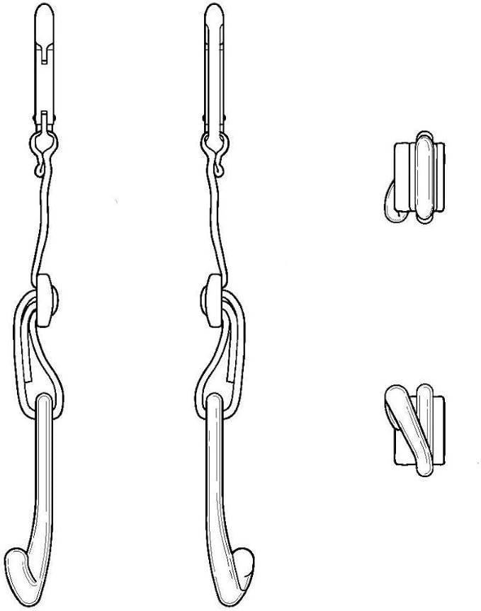 A Pair of Patented CJ Fence Hooks for Bat Bags, Tennis Bags, Water Bottles and Camping