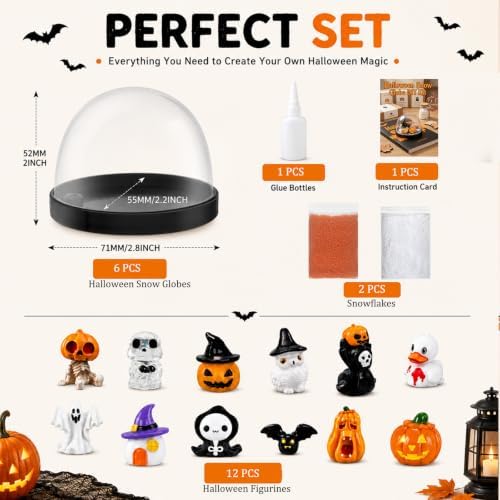 Halloween Snow Globes Making Kit Snow Globe Crafts Holiday Decor
