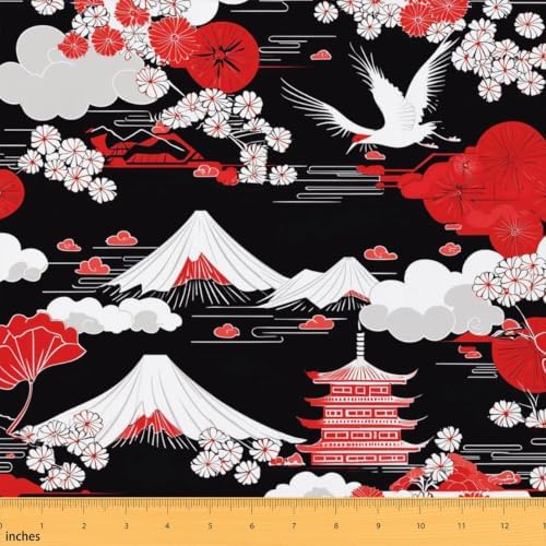 Erosebridal Crane Upholstery Fabric, 1 Yard
