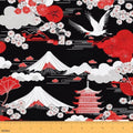 Erosebridal Crane Upholstery Fabric, 3 Yards
