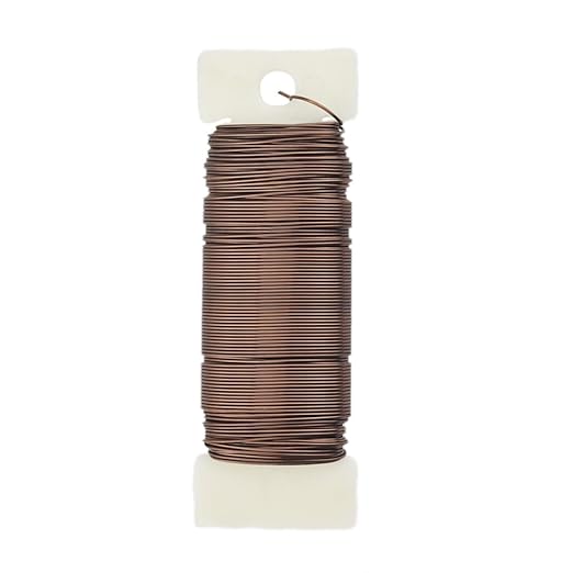 HAHIYO 22Gauge Coffee Color Metal Floral Wire - Image 2