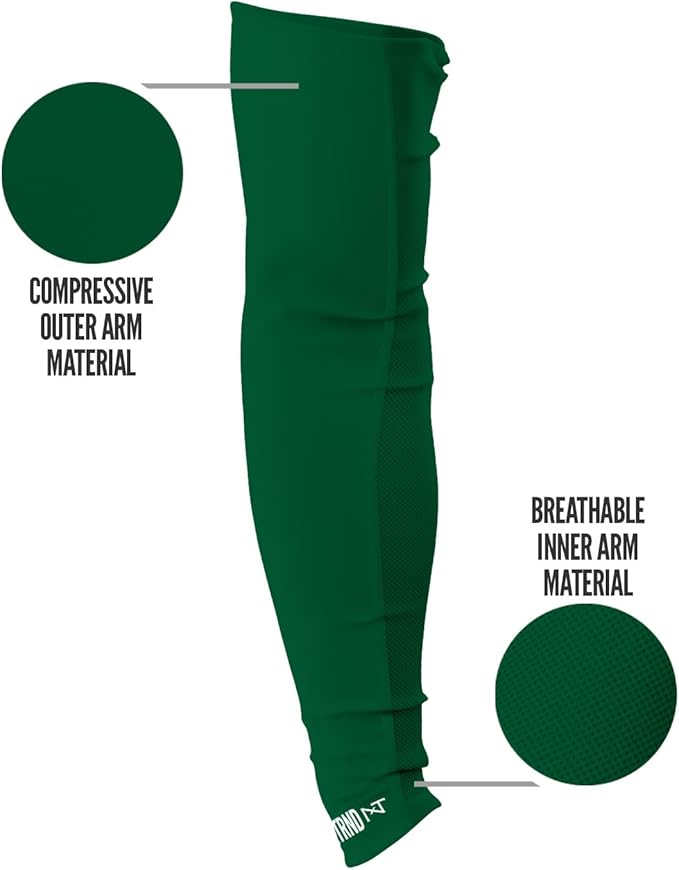 1 Pair Nxtrnd Compression Arm Sleeves for Men, Breathable Football, Basketball, Baseball Accessory, Adult & Kids