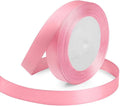 KMER LIFE Solid Color Light Pink Satin Ribbon, 5/8 Inches x 25 Yards Fabric by KMERLIFE