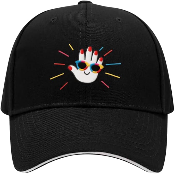 Embroidered Baseball Cap for Men Women, Breathable Cotton Adjustable Hat, Various Patterns for Casual Daily Outfits