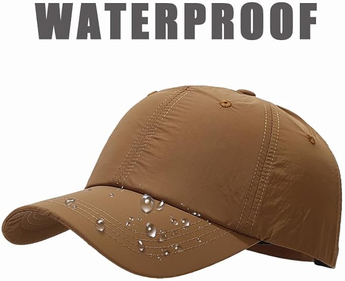 Waterproof Baseball Cap Breathable UPF50+ Caps for Men Women Outdoor Sport Adjustable Rain Quick Dry Hat