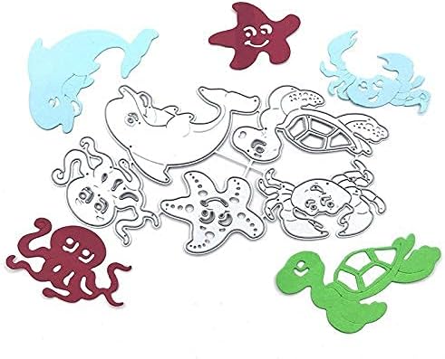 Metal Sea Animals Starfish Dolphin Crab Tortoise Cutting Dies, Ocean Octopus - Image 6