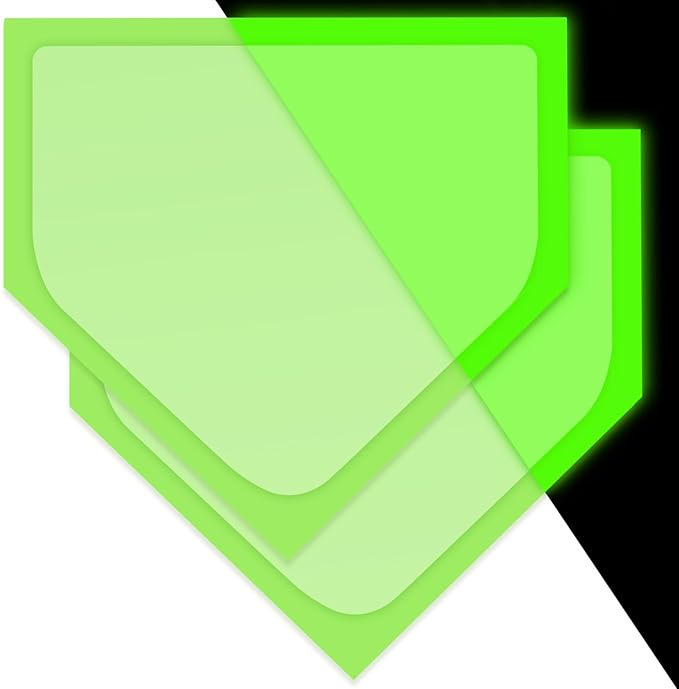 Glow-in-the-Dark Baseball Rubber Bases - 2/3/4 Piece Home Plates for Pitcher's Daily Strength and Agility Training, Backyard Practice, Adult for Softball Kickball Baseball Play and Playground Practice