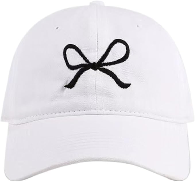 Sumleno Womens Trendy Cute Bow Baseball Cap Y2k Aesthetic Preppy Sun Cap Hiking Travel Trucker Hat Accessories