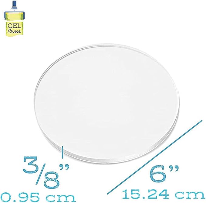 Gel Press Monoprinting Print Plate – 6” Circle Gel Plate - Image 2